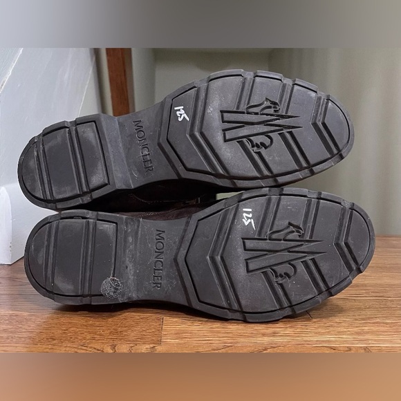 Mens Moncler Brown Suede Lace Up Combat Boots Size 42 8.5 US - Picture 7 of 9